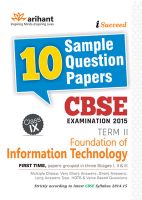 Arihant CBSE 10 Sample Question Paper INFORMATION TECHNOLOGY Class IX